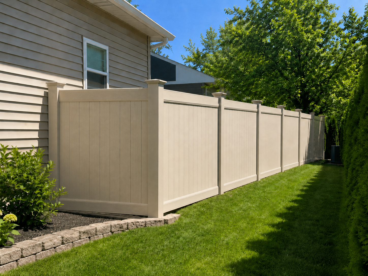 Vinyl / PVC fence project 2 in Green Bay, WI